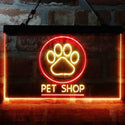 ADVPRO Paw Print Pet Shop Dual Color LED Neon Sign st6-i3992 - Red & Yellow