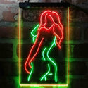 ADVPRO Sexy Back Girl Dancer Man Cave Garage  Dual Color LED Neon Sign st6-i3993 - Green & Red