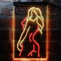 ADVPRO Sexy Back Girl Dancer Man Cave Garage  Dual Color LED Neon Sign st6-i3993 - Red & Yellow