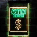 ADVPRO ATM Here Money Signal  Dual Color LED Neon Sign st6-i3994 - Green & Yellow