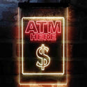 ADVPRO ATM Here Money Signal  Dual Color LED Neon Sign st6-i3994 - Red & Yellow