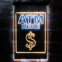 ADVPRO ATM Here Money Signal  Dual Color LED Neon Sign st6-i3994 - White & Yellow