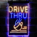 ADVPRO Drive Thru Coffee  Dual Color LED Neon Sign st6-i3995 - Blue & Yellow