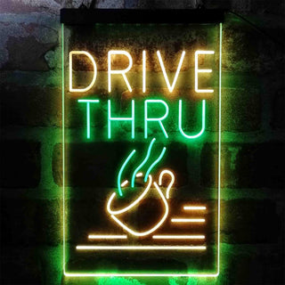 ADVPRO Drive Thru Coffee  Dual Color LED Neon Sign st6-i3995 - Green & Yellow