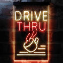 ADVPRO Drive Thru Coffee  Dual Color LED Neon Sign st6-i3995 - Red & Yellow