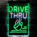 ADVPRO Drive Thru Coffee  Dual Color LED Neon Sign st6-i3995 - White & Green