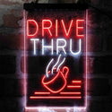 ADVPRO Drive Thru Coffee  Dual Color LED Neon Sign st6-i3995 - White & Red