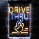 ADVPRO Drive Thru Coffee  Dual Color LED Neon Sign st6-i3995 - White & Yellow