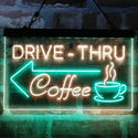 ADVPRO Drive Thru Coffee Shop Arrow Left Dual Color LED Neon Sign st6-i3997 - Green & Yellow