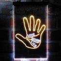 ADVPRO Love Success Life Palm Reader Display  Dual Color LED Neon Sign st6-i3998 - White & Yellow