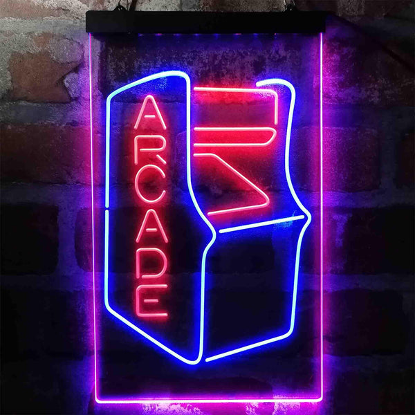 ADVPRO Arcade Game Room Kid Room Party Display  Dual Color LED Neon Sign st6-i3999 - Blue & Red