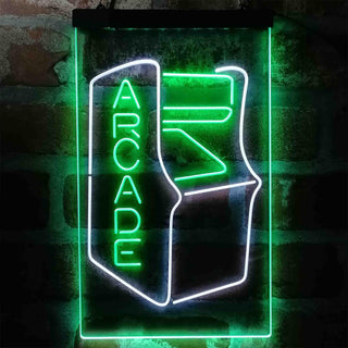 ADVPRO Arcade Game Room Kid Room Party Display  Dual Color LED Neon Sign st6-i3999 - White & Green