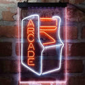 ADVPRO Arcade Game Room Kid Room Party Display  Dual Color LED Neon Sign st6-i3999 - White & Orange
