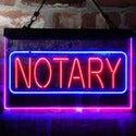 ADVPRO Notary Public Display Dual Color LED Neon Sign st6-i4001 - Blue & Red