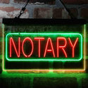 ADVPRO Notary Public Display Dual Color LED Neon Sign st6-i4001 - Green & Red