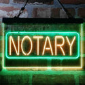ADVPRO Notary Public Display Dual Color LED Neon Sign st6-i4001 - Green & Yellow