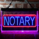 ADVPRO Notary Public Display Dual Color LED Neon Sign st6-i4001 - Red & Blue