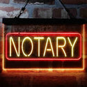 ADVPRO Notary Public Display Dual Color LED Neon Sign st6-i4001 - Red & Yellow