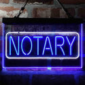ADVPRO Notary Public Display Dual Color LED Neon Sign st6-i4001 - White & Blue