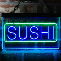 ADVPRO Sushi Japanese Food Cafe Dual Color LED Neon Sign st6-i4002 - Green & Blue