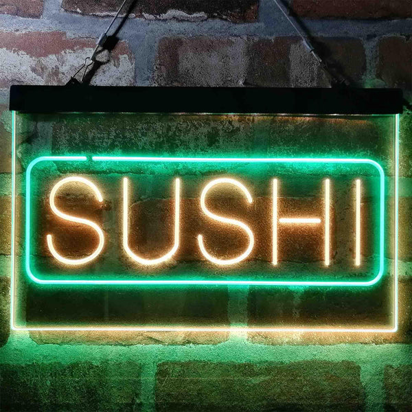 ADVPRO Sushi Japanese Food Cafe Dual Color LED Neon Sign st6-i4002 - Green & Yellow
