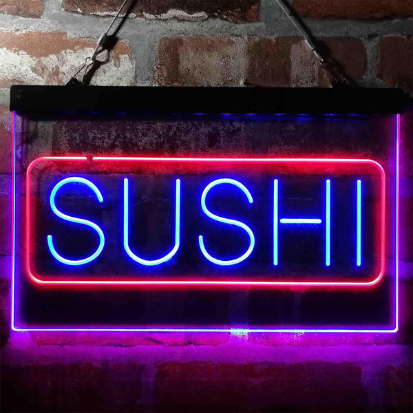 ADVPRO Sushi Japanese Food Cafe Dual Color LED Neon Sign st6-i4002 - Red & Blue