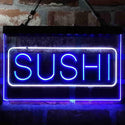 ADVPRO Sushi Japanese Food Cafe Dual Color LED Neon Sign st6-i4002 - White & Blue