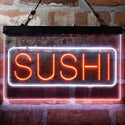 ADVPRO Sushi Japanese Food Cafe Dual Color LED Neon Sign st6-i4002 - White & Orange