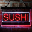 ADVPRO Sushi Japanese Food Cafe Dual Color LED Neon Sign st6-i4002 - White & Red