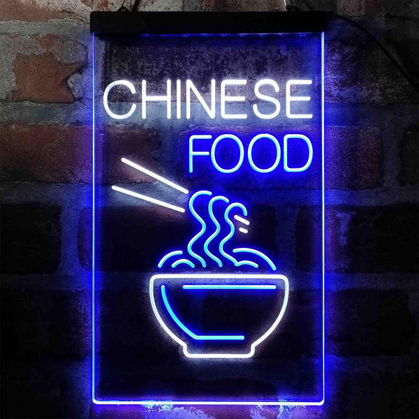 ADVPRO Chinese Noddle Food Cafe  Dual Color LED Neon Sign st6-i4003 - White & Blue