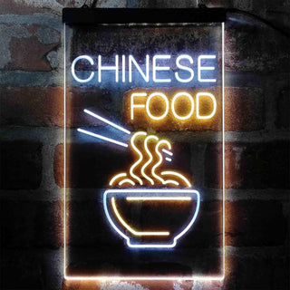ADVPRO Chinese Noddle Food Cafe  Dual Color LED Neon Sign st6-i4003 - White & Yellow