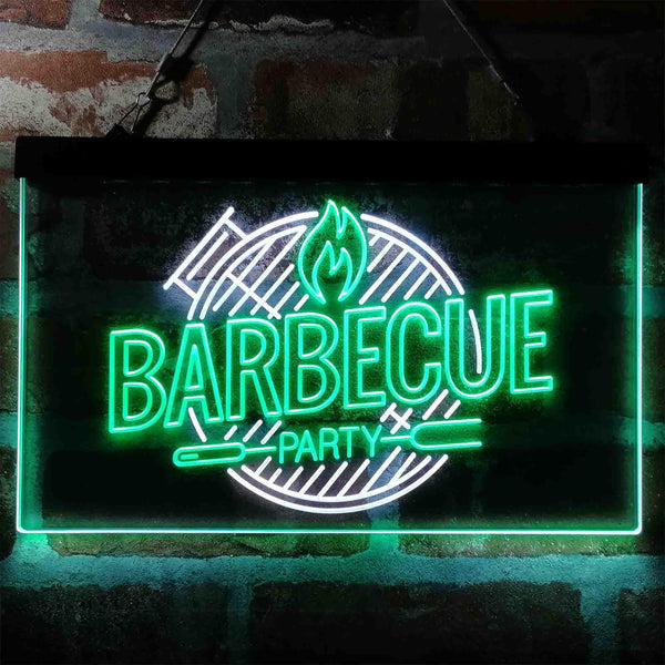 ADVPRO Barbecue Party Home Decoration Dual Color LED Neon Sign st6-i4004 - White & Green