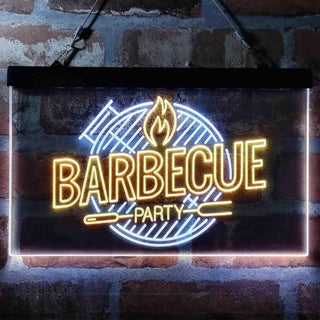 ADVPRO Barbecue Party Home Decoration Dual Color LED Neon Sign st6-i4004 - White & Yellow