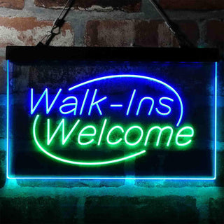 ADVPRO Walk-Ins Welcome Display Shop Dual Color LED Neon Sign st6-i4005 - Green & Blue