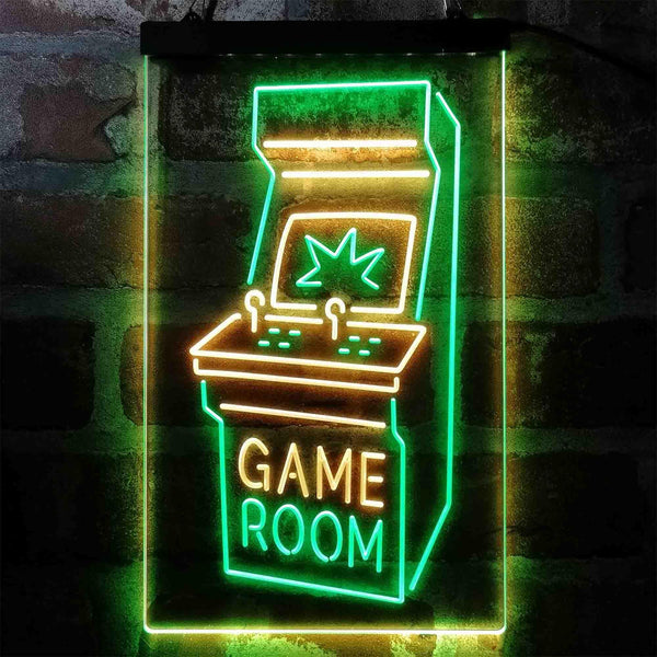 ADVPRO Game Room Arcade Garage TV Display  Dual Color LED Neon Sign st6-i4008 - Green & Yellow