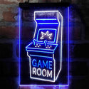 ADVPRO Game Room Arcade Garage TV Display  Dual Color LED Neon Sign st6-i4008 - White & Blue