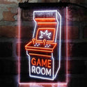 ADVPRO Game Room Arcade Garage TV Display  Dual Color LED Neon Sign st6-i4008 - White & Orange