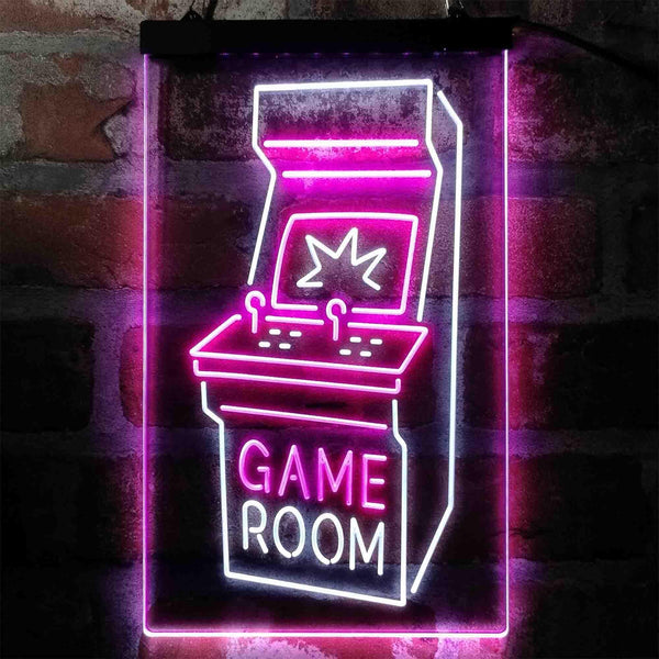 ADVPRO Game Room Arcade Garage TV Display  Dual Color LED Neon Sign st6-i4008 - White & Purple