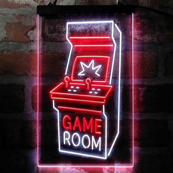 ADVPRO Game Room Arcade Garage TV Display  Dual Color LED Neon Sign st6-i4008 - White & Red