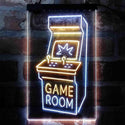 ADVPRO Game Room Arcade Garage TV Display  Dual Color LED Neon Sign st6-i4008 - White & Yellow