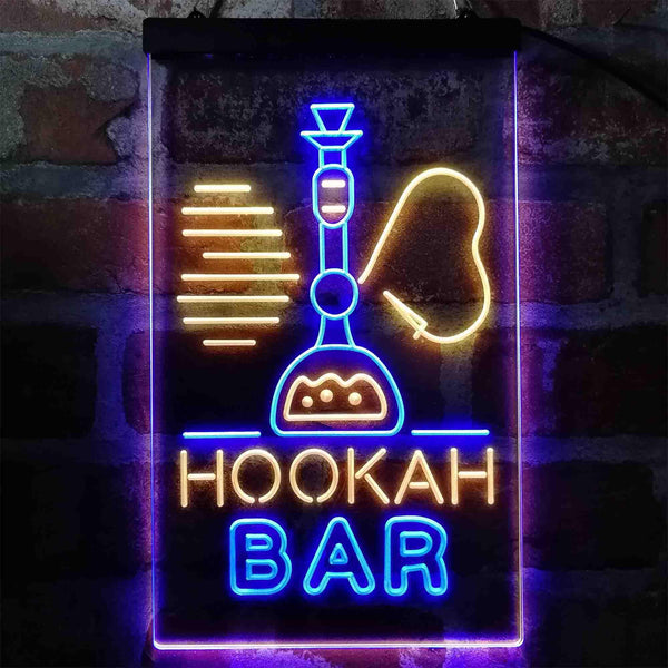 ADVPRO Hookah Bar Smoke Shop  Dual Color LED Neon Sign st6-i4010 - Blue & Yellow