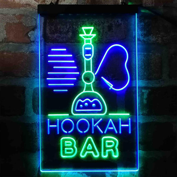 ADVPRO Hookah Bar Smoke Shop  Dual Color LED Neon Sign st6-i4010 - Green & Blue