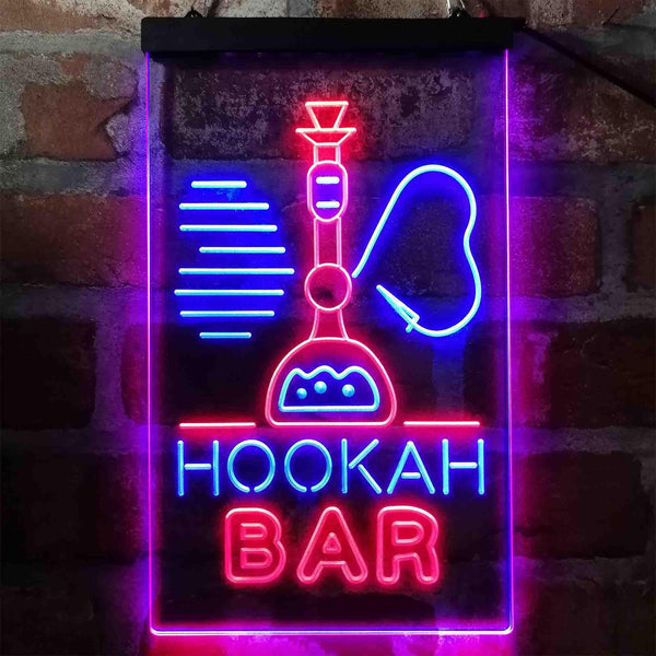 ADVPRO Hookah Bar Smoke Shop  Dual Color LED Neon Sign st6-i4010 - Red & Blue