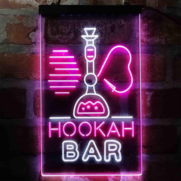 ADVPRO Hookah Bar Smoke Shop  Dual Color LED Neon Sign st6-i4010 - White & Purple