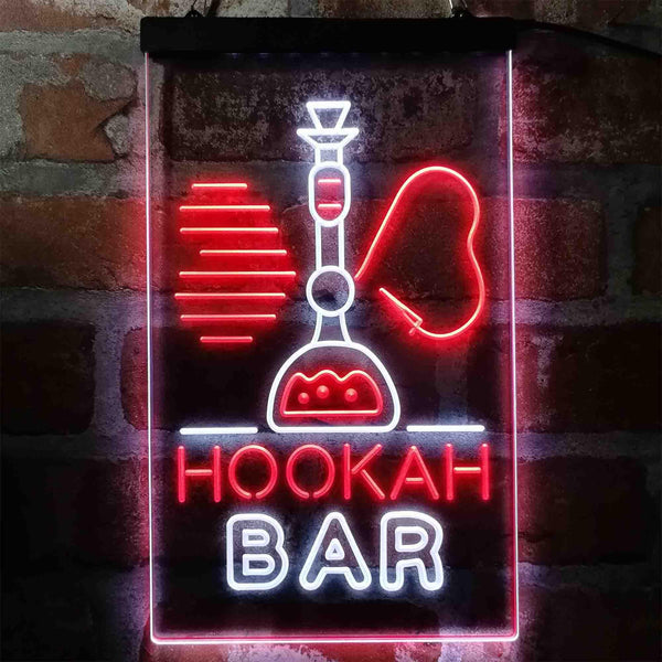 ADVPRO Hookah Bar Smoke Shop  Dual Color LED Neon Sign st6-i4010 - White & Red