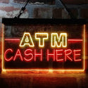 ADVPRO ATM Cash Here Shop Dual Color LED Neon Sign st6-i4012 - Red & Yellow