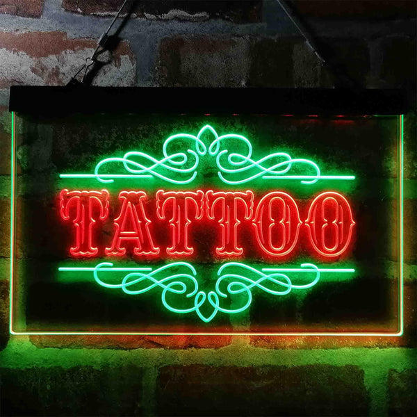 ADVPRO Tattoo Art Decoration Display Dual Color LED Neon Sign st6-i4013 - Green & Red