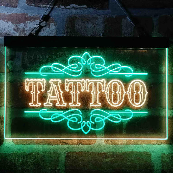 ADVPRO Tattoo Art Decoration Display Dual Color LED Neon Sign st6-i4013 - Green & Yellow