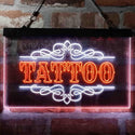 ADVPRO Tattoo Art Decoration Display Dual Color LED Neon Sign st6-i4013 - White & Orange