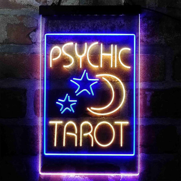 ADVPRO Psychic Tarot Moon Stars Shop  Dual Color LED Neon Sign st6-i4014 - Blue & Yellow